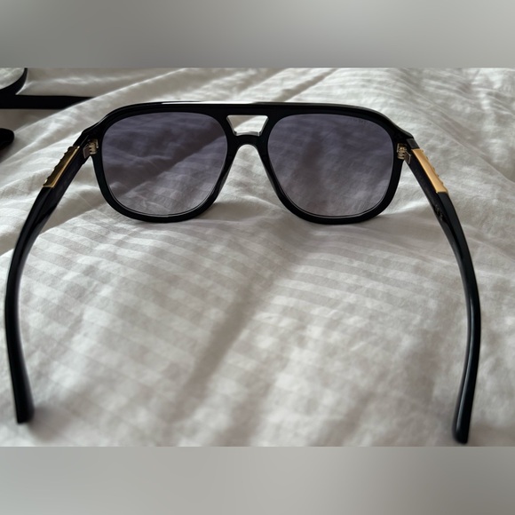 Gucci Black Unisex Aviator Sunglasses Full Inclusion - Picture 10 of 12